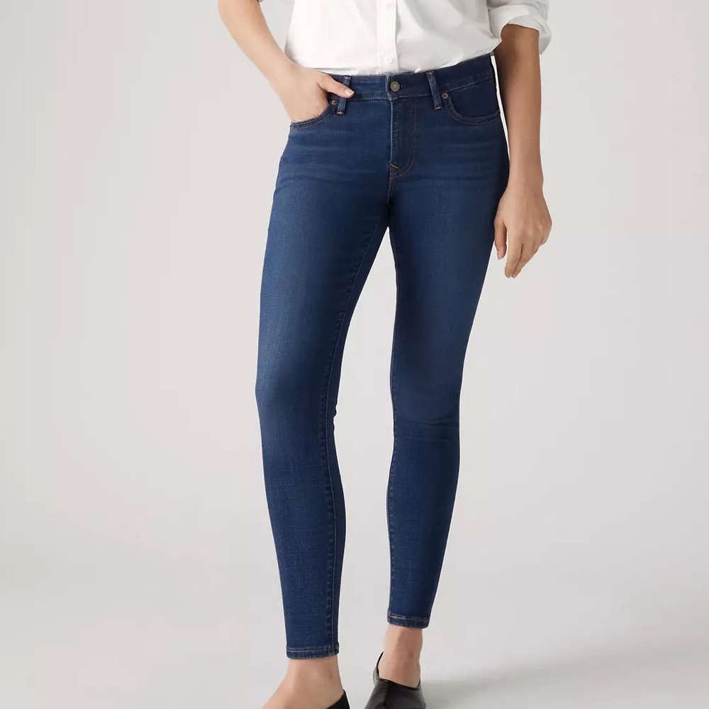 Levi's 711 Skinny Dark Blue Jeans Size 29